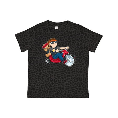 

Inktastic Boy Riding Tricycle in Biker Gear with Teddy Bear Gift Toddler Boy or Toddler Girl T-Shirt