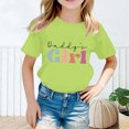 thumbnail image 2 of Gelikeya Shirts for Boys Size 12-14 Daddy's Girl Fashion Letter Prints Shirts Short Sleeve 100 Days of School Shirt Summer Tops Light Green 12-14 Years, 2 of 5