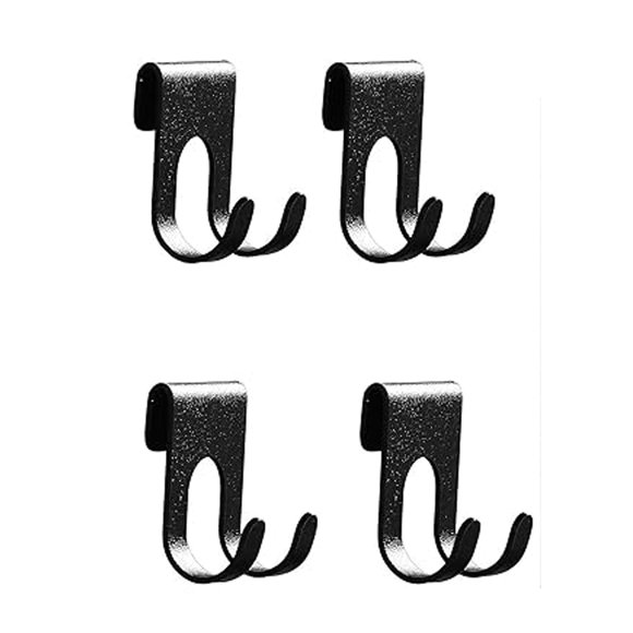 Ganchos para caddy de ducha JWCE. Soporte para toalla y rastrillo, 4 piezas, negro