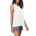 thumbnail image 2 of Women's Summer Sleeveless Pleated Back Closure Casual Tank Tops, 2 of 3