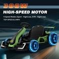 thumbnail image 2 of Kerry Yoo K61 Go Kart, 24V Kids Electric Drift Kart, Crazy Cart Ride on Toys for Kids Teen 6+ , 3-position Adjustable Seat, 300W Motors, EVA Tires, 8.5 MPH-Green, 2 of 6