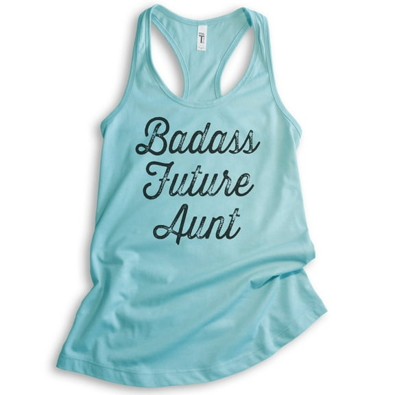 Badass Future Aunt Tank Top, Ladies Racerback Tank Top, Badass Aunt Tank, New Aunt Tank, New Aunty Tank, Cancun, X-Large