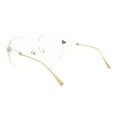 thumbnail image 4 of Womens Rimless Exposed Lens Oversize Shield Butterfly Sunglasses Clear, 4 of 4