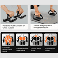thumbnail image 6 of S Shape Push Up Handles 1 Pair Anti Slip Home Workout Equipment for Chest Fitness Training, 6 of 7