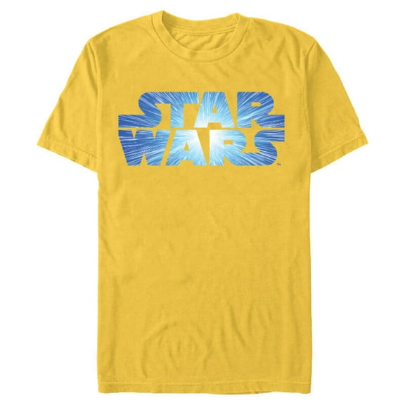 Star Wars Logo Jump to Lightspeed - Short Sleeve Blended T-Shirt for Adults - Customized-Yellow