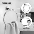 thumbnail image 5 of Toalleros de 5 piezas para baño Juego de accesorios de baño de acero inoxidable Soporte para toallas de baño Juego de barra de toalla de baño resistente montado en la pared Juego de accesorios de baño, 5 of 5