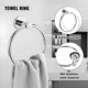 thumbnail image 5 of Toalleros de 5 piezas para baño Juego de accesorios de baño de acero inoxidable Soporte para toallas de baño Juego de barra de toalla de baño resistente montado en la pared Juego de accesorios de baño, 5 of 5