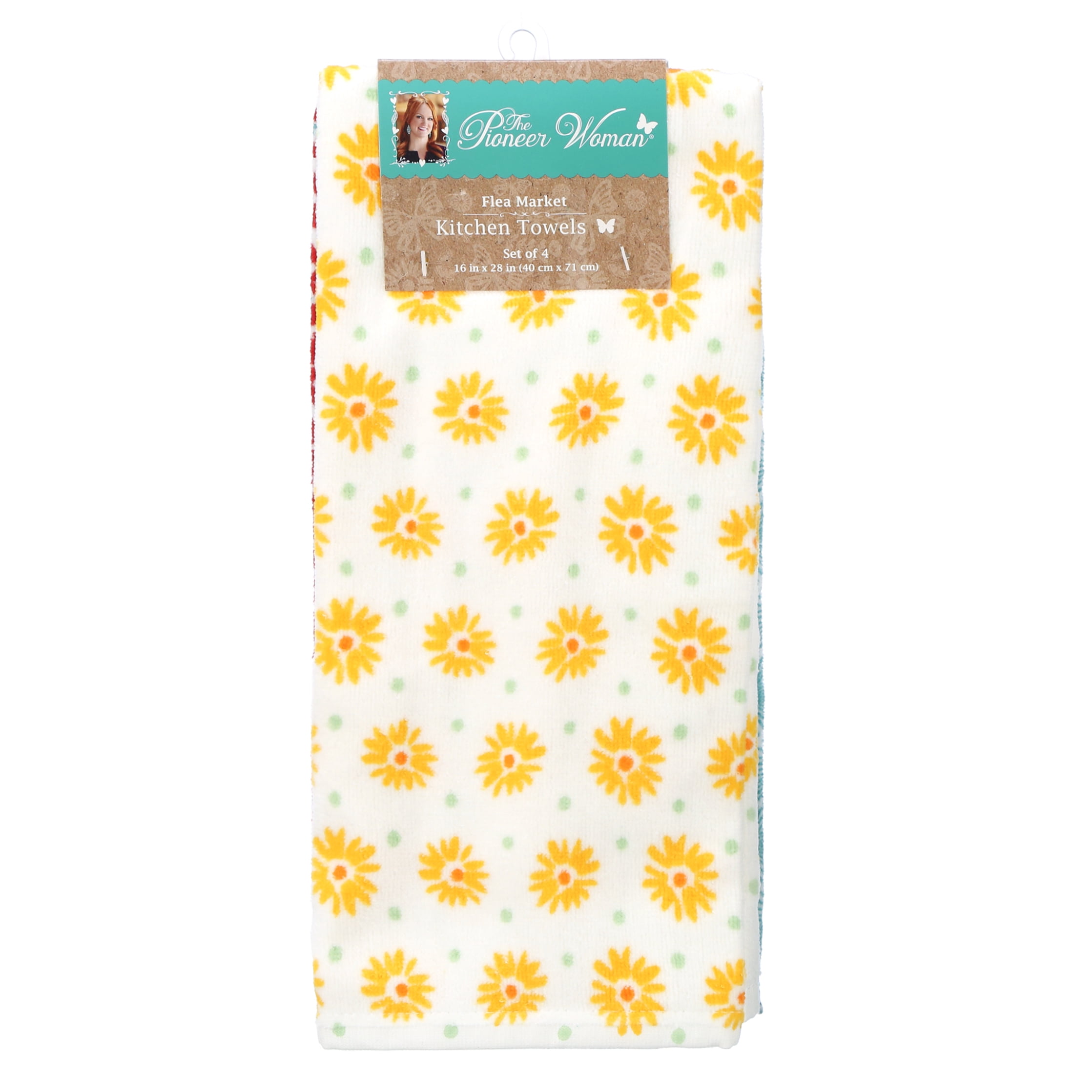 The Pioneer Woman Flea Market Kitchen Towel, Multicolor, 4 Piece