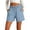 *Light Blue, variant on Women's Drawstring Elastic Waist Denim Shorts with Pockets ,Casual Loose Fit Jean Shorts Light Blue,Women's Plus XXL