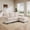 Beige, variant on AUNEKIV Modular Sectional Sofa with Movable Ottoman, L-Shape 3-seat Storage Couch for Living Room, Beige