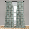 thumbnail image 5 of Ambesonne Grey and Blue Curtains, Retro Circles, Pair of 28"x63", Grey Pale Blue Pale Grey, 5 of 5