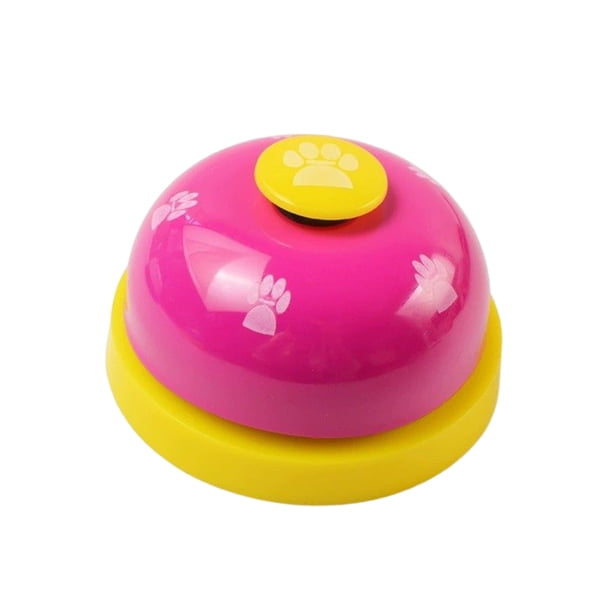 Methold Juguetes interactivos, accesorios para cachorros multiusos multicolores, campana de cena, anillo de huella de tamaño compacto, sin rebabas, Suministros para perros Rojo rosa/Amarillo Methold PT004192-02