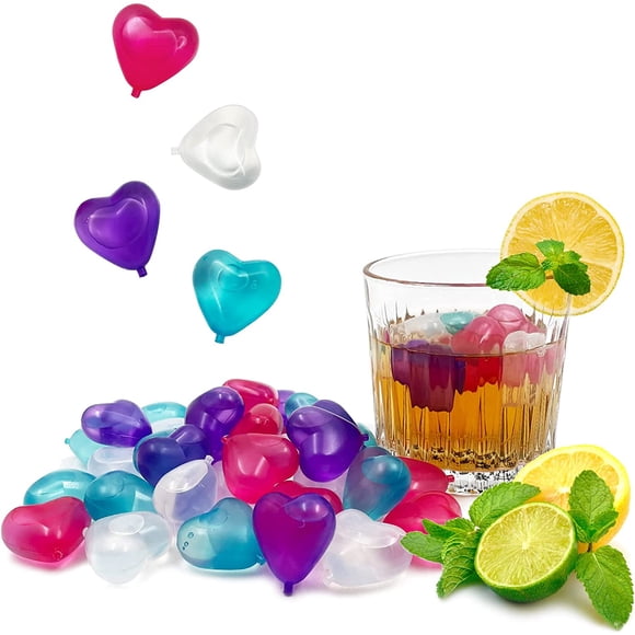 cubeta de hielo reutilizable, 40 cubitos de hielo de plástico, de congelación rápida y fácil de limpiar, cubos de hielo falsos para hacer bebidas frías y atractivas, bolsas de almuerzo, enfrires