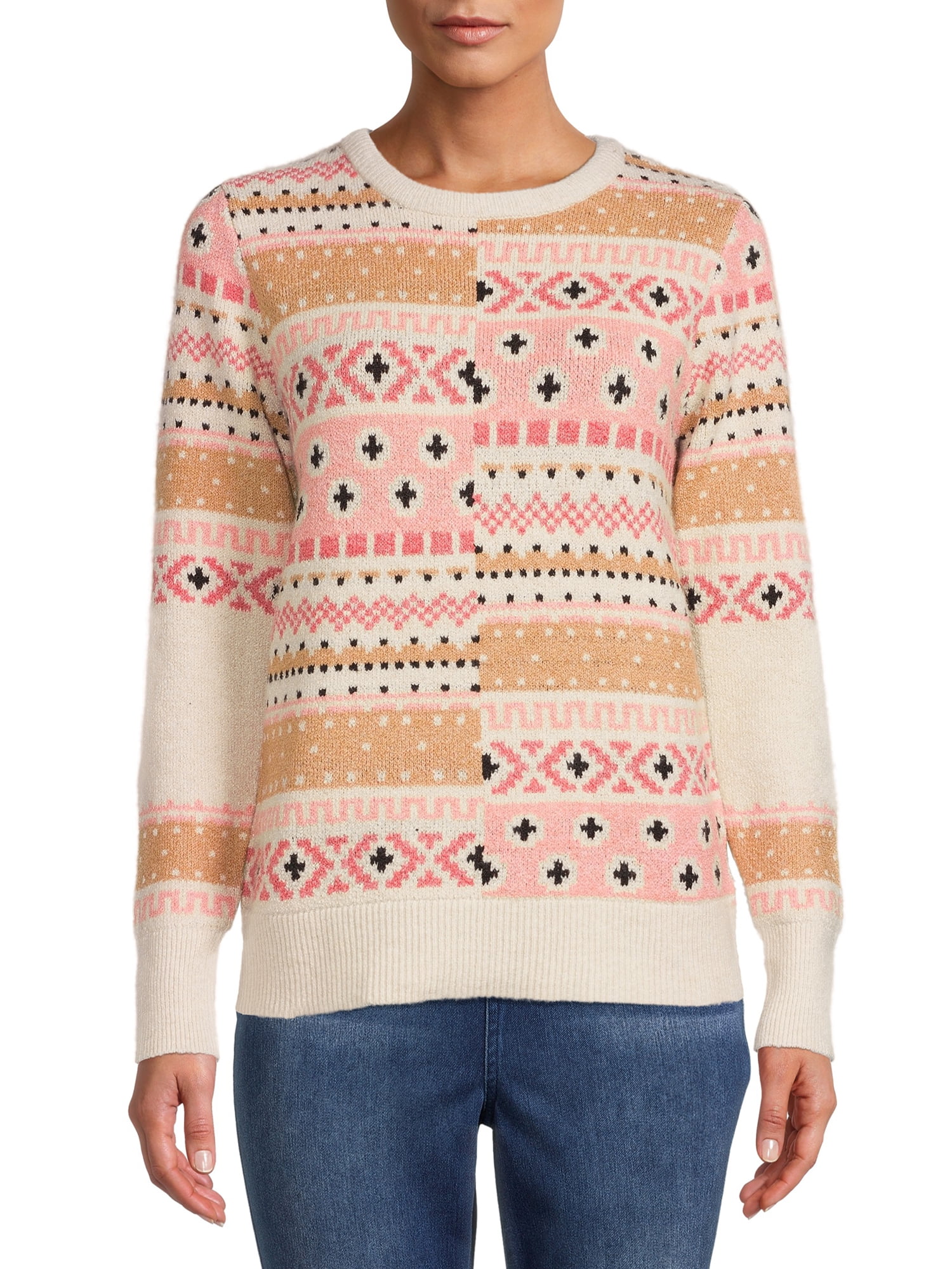 Time and Tru Women's Intarsia Sweater - Walmart.com