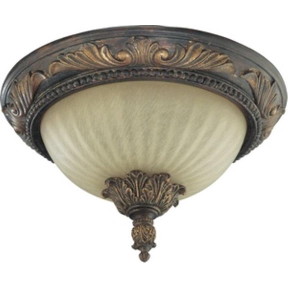 2 Light Flush Mount in Traditional Style 13.5 inches Wide By 8.75 inches High Bailey Street Home 183-Bel-599771