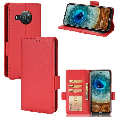 Case for Nokia X100 Wallet Card Slots Holder Pu Leather Side Buckle Magnetic