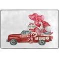 thumbnail image 4 of Dreamtimes Valentine Gnome Red Truck Non-Slip Area Rug 72"x48", Watercolor Cute Soft Non Slip Washable Floor Mats for Indoor Front Porch,Living Room, Bedroom,Kitchen, 4 of 5