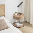 thumbnail image 7 of Zzistar Farmhouse Round Coffee Table, Indoor Solid Wood Center Table with 2 Storage Drawers, 7 of 7