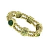 1928 Jewelry Women's Jade Gemstone Olivine & Peridot Stone Charm Stretch Bracelet