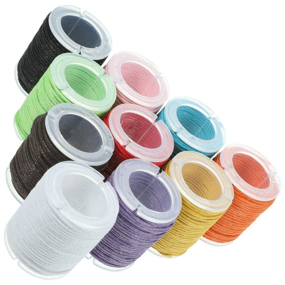 FOLOYORI 10Pcs Waxed Cotton String For Crafts Simple And Practical Design Cords Strings Ropes