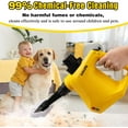 thumbnail image 3 of Udodik Handheld Steam Cleaner for Home, Steamer for Cleaning, Multipurpose Portable Steam Cleaners Use with Safety Lock and 10 Accessory Kit to Remove Grime, Grease,Carpet Sweepers (yellow), 3 of 8