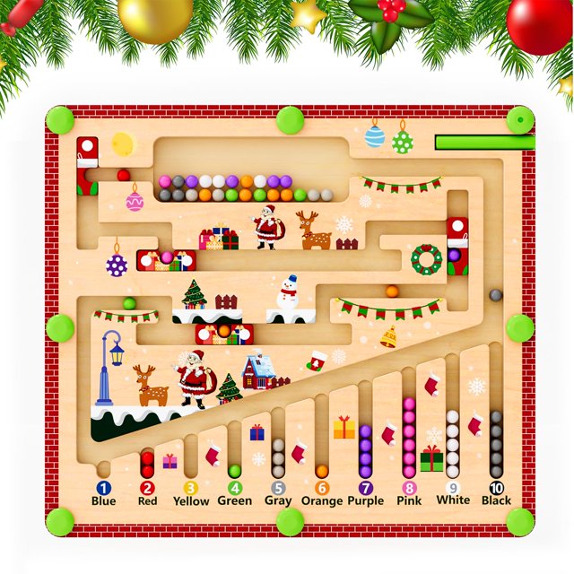 Juguete Montessori magnético con forma de laberinto de números y colores para niños de más de 3 años