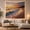 Foamy Shore, variant on Beach Sunset Over a Foamy Wave With Distant Palms, Tranquil Digital Art for Ocean Lovers, Seashore Wall Decor, Housewarming Gift, Tapestry Wall Hanging for Bedroom and Living Room