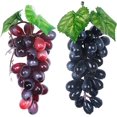 thumbnail image 1 of 2 Pcs,Artificial Grapes,Decorative Grapes,Fake Grapes,Realistic Grapes Decoration,Realistic Grapes,Simulated Artificial Fruit Grapes,For Fruit Display,Wine Decoration(Black/Agate), 1 of 5