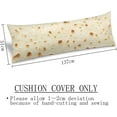 thumbnail image 2 of Burrito Tortilla Body Pillow Cover Burritos Tortillas Funny Food Realistic Long Pillow Case Protector with Zipper Decorative Soft Cushion Large Pillowcases for Bedroom,Sofa,Home Gifts 20"x54", 2 of 6