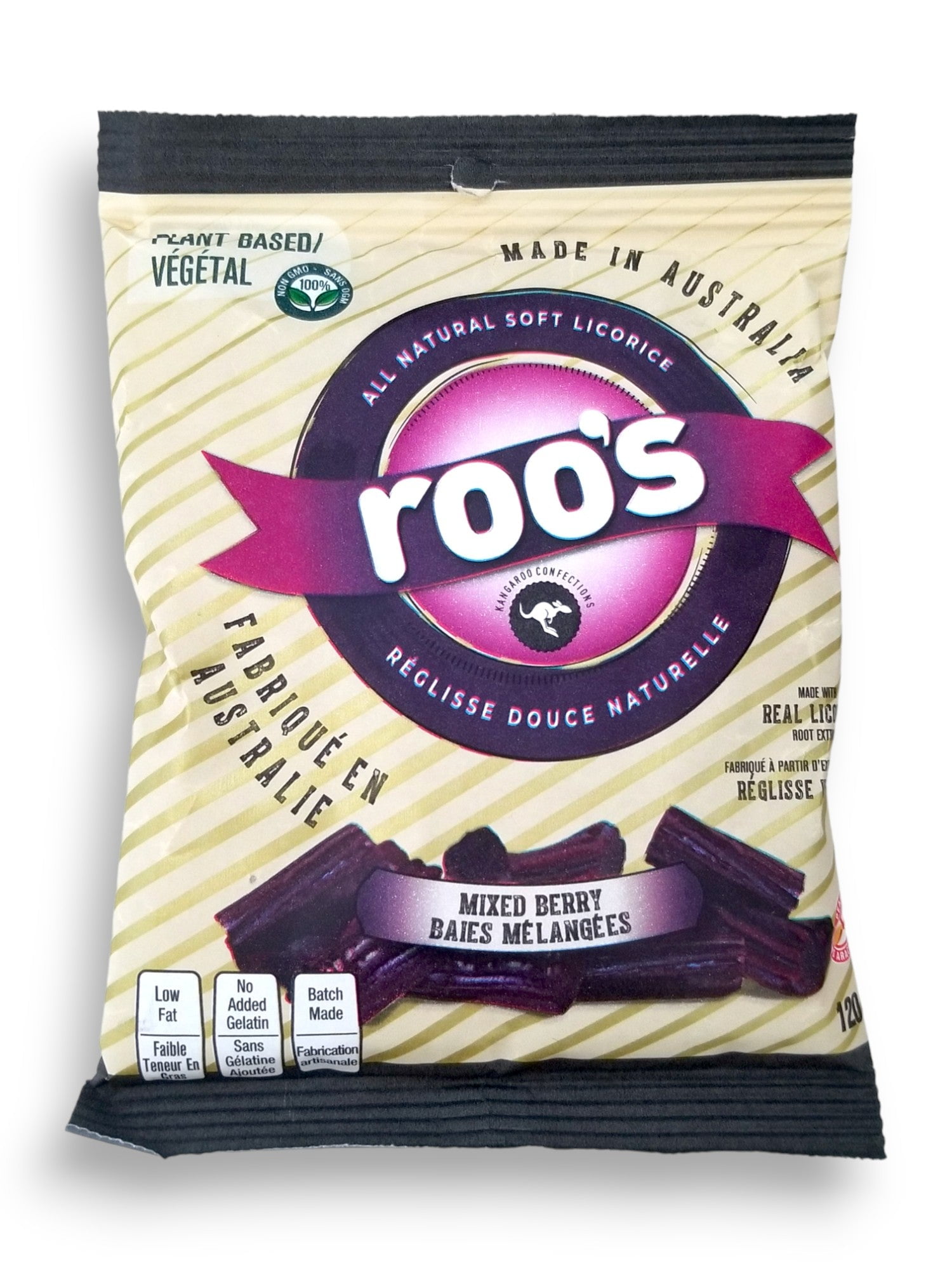Roo's Australian Plant Based, All Natural Soft Licorice, Mixed