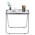 thumbnail image 6 of Clear Acrylic Folding TV Tray Table, Clear Acrylic Modern Square Side Table, Small Folding Desk, No Assembly Required, 6 of 29