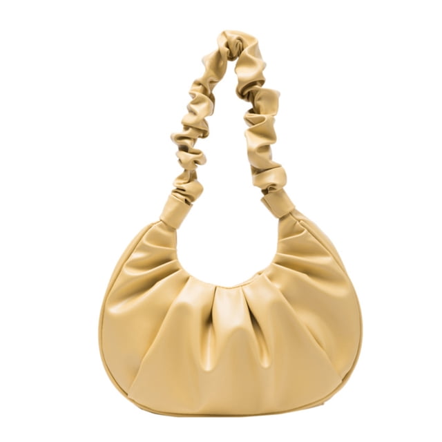 Bolso para las axilas Bolso pequeño de piel sintética para mujer Bolso de hombro de color sólido Bolso monedero para teléfono, amarillo Methold AP000377-02