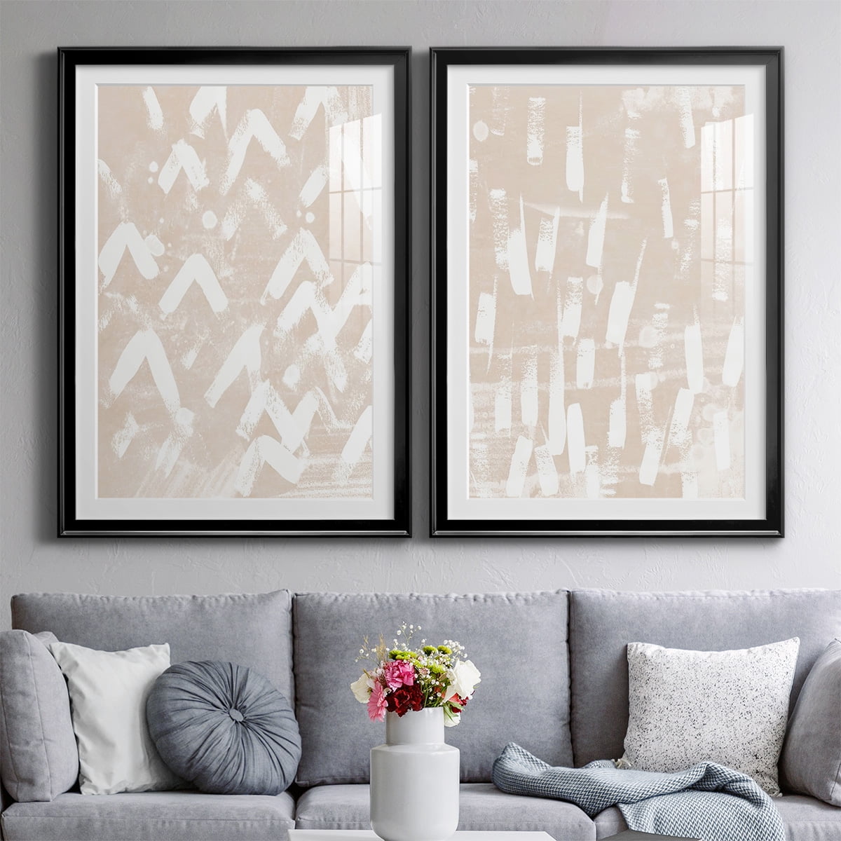 Wexford Home Earth Etching III Premium Framed Print, 22.5" x 30.5" - Ready to Hang, Black (Set of 2)