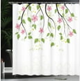 thumbnail image 4 of Ambesonne Floral Shower Curtain, Branch with Flowers, 69"Wx70"L, Pink Green, 4 of 5
