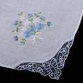 thumbnail image 3 of 12 Pañuelos de Encaje de Algodón con bordado de Flores Blancas para mujer color Blanco, 3 of 7