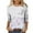 White 01, variant on DeHolifer T-Shirts for Women Plus Size 3/4 Sleeve Crewneck Short Sleeeve Lightweight T-Shirts Casual Loose Top Black 5XL