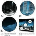 thumbnail image 3 of Designart "Beautiful Cityscape Black and Blue Los Angeles" Cityscapes Floater Framed Canvas Wall Art, 3 of 7
