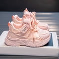 thumbnail image 5 of Girls Lace Up Platform Sneakers Breathable Non Slip Running Shoes Soft Sole Lightweight Casual Tennis Shoes, 5 of 6
