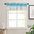 thumbnail image 3 of Ocean Beach Theme Valances for Windows Natural Tropiacl Sea Blue Sky Clear Water Rod Pocket Short Window Valance Curtains Holiday Home Decor Window Treatment for Kitchen Living Room Bedroom 54x18in, 3 of 5