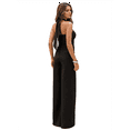 thumbnail image 3 of Maxi Jumpsuit for Women Crossover Halter Neck Straight Leg Overall Romper Black L, 3 of 7