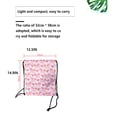 thumbnail image 5 of Qarigey Mochila con cordón para libros, mochila deportiva para niñas y niños, ropa de cuerda impermeable, paquete grueso plegable para Envolturas para manijas de equipaje Gris, 5 of 5