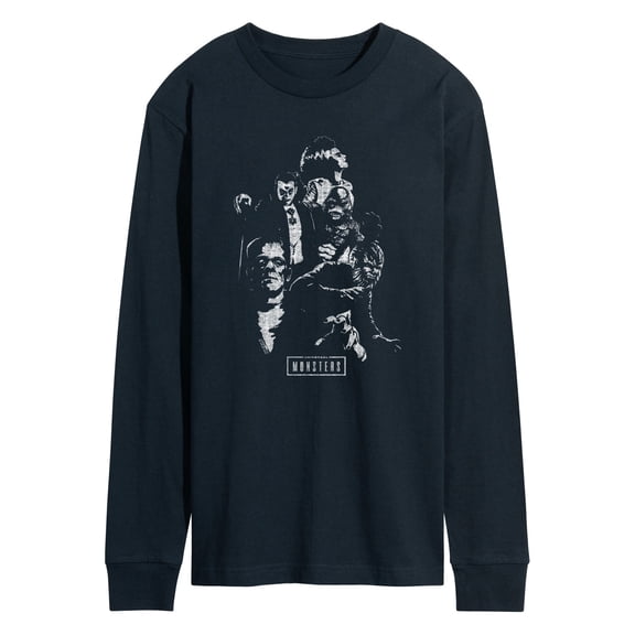 Classic Monsters - Monster Collage - Men's Long Sleeve Graphic T-Shirt