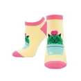thumbnail image 2 of Ladies Kitty Cactus Graphic Ped Socks, 2 of 2
