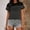 Gray, variant on Womens T Shirt Short Sleeve Crew Neck Basic Color Block Tee Tops