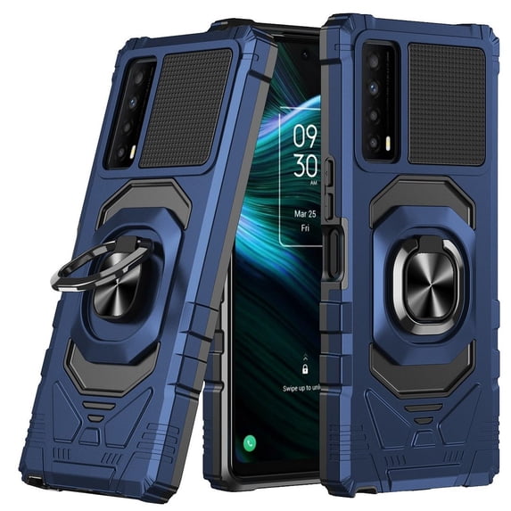 Cass Creations Case Compatible for TCL Stylus 5G 2022, Advanced Armor Dual Layer Hybrid Shock Proof Bumper Protective Phone Cover - Blue