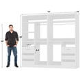 thumbnail image 2 of iSunirm 72" Closet System 2-Piece Set, Walk-in Closet System with 6 Drawers & 4 Hanging Rods, Heavy Duty Wardrobe Closet with Open Storage Shelves, for Bedroom/Closet, 72"L x 16"W x 80"H, White, 2 of 9