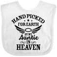 thumbnail image 3 of Inktastic Handpicked for Earth by My Auntie in Heaven with Angel Wings Boys or Girls Baby Bib, 3 of 4