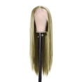 thumbnail image 2 of 29-Inch Long Straight Wig for Women - High-Temperature Silk Synthetic Hair, Heat-Resistant Fiber, Glue-Free Design, Soft and Realistic Look, Fashionable, Stylish Wig for Parties, E Makeup Organizers, 2 of 3