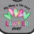 thumbnail image 4 of Inktastic My Mom is the Best Lawyer Ever Boys or Girls Baby Bib, 4 of 4