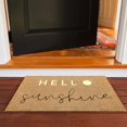 thumbnail image 4 of 24"x16" - Coir Door Mat with Heavy Duty Backing - Welcome Mats for Entryway, Porch - Anti-Slip PVC & Coconut Fiber Surface - Natural Home Accessories, Minimalist Original Design, Summer Theme, 4 of 9